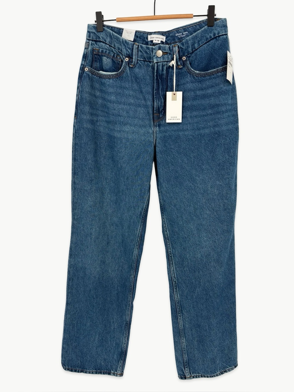 Good American Good '90s Relaxed Wide Leg Jeans Size 6 Blue Medium Wash NWT